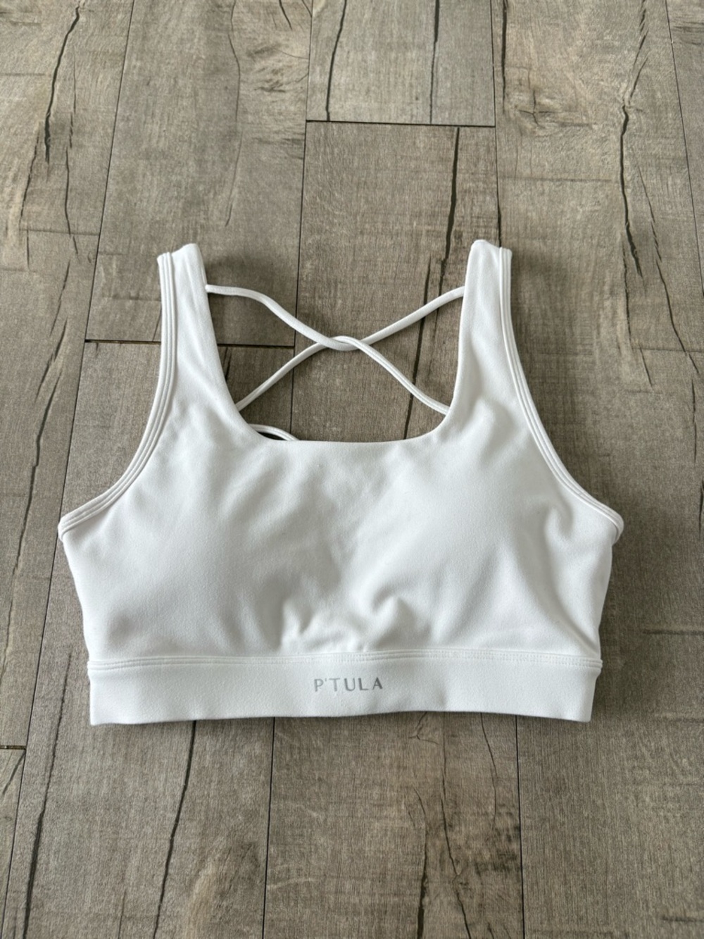 P'Tula White Diamondback Sports Bra